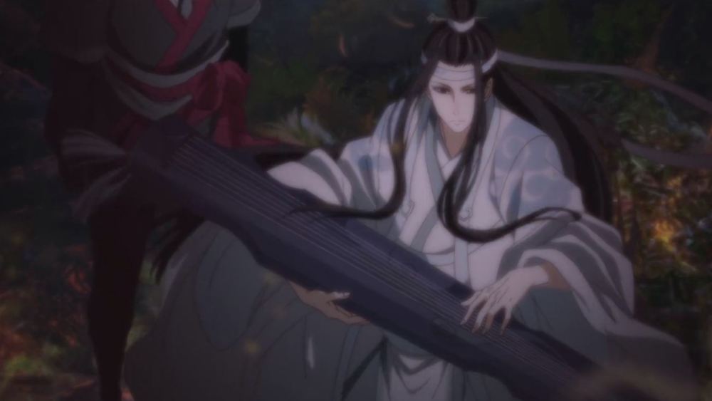 魔道祖师高清壁纸:蓝忘机和魏无羡手牵手看夕阳了