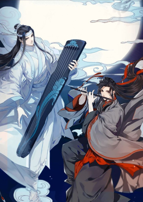 魔道祖师古风壁纸:"忘羡一曲天子笑,此生无悔入魔道"