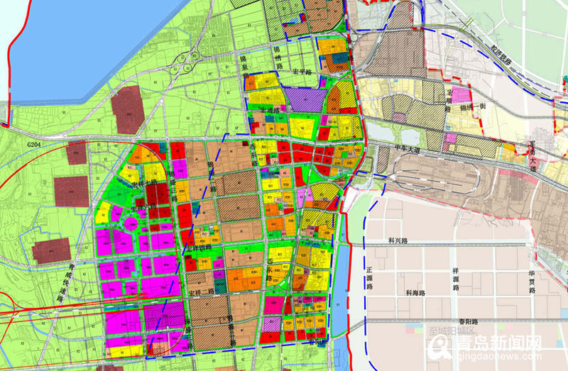 城阳棘洪滩街道西片区控规出炉 建三大功能区主导区