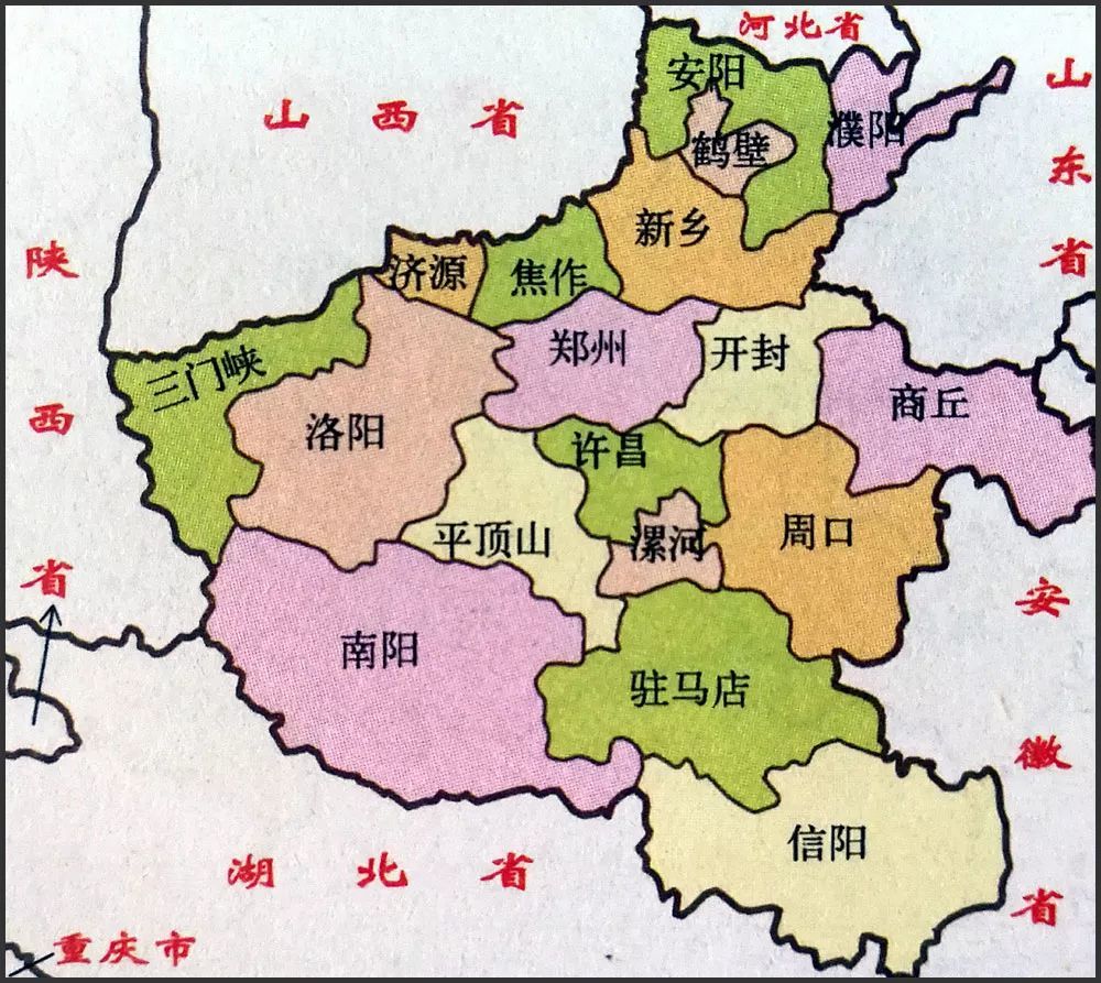 省份地图:黑,吉,辽,冀,豫