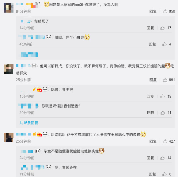 王思聪用微博头像骂人被网警警告,评论区全是亮点