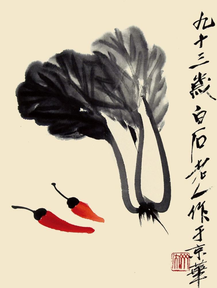 齐白石画了一幅画去换白菜,菜贩不仅不换,还扬言:我要