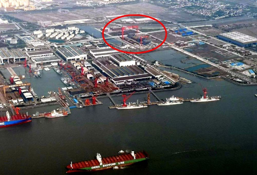 江南造船厂建造新军舰的恐怖效率,一张照片意外的透露