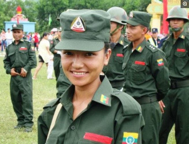 缅甸女兵!不同地域的习俗部队!军训!