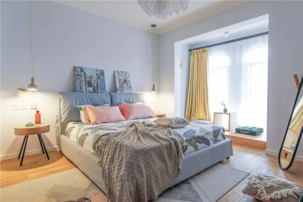 低预算卧室翻新｜广州老房千元刷蓝墙，附避坑宝典