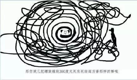 那你贼几把螺旋缠绕360度无死结超厉害的棒哦