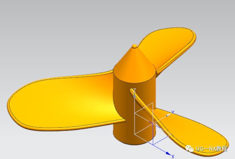 ugnx10.0绘制简易三叶螺旋桨