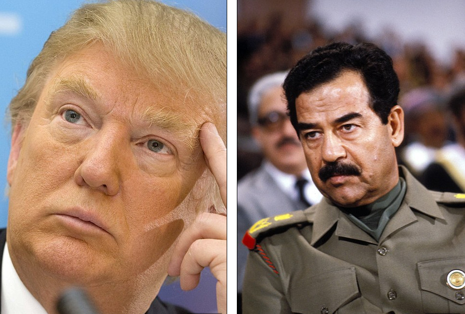 撞衫不可怕 特朗普居然和萨达姆“撞房子”(组图)