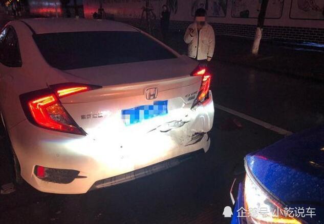 比亚迪宋max追尾本田思域,车主:公路坦克不是吹的