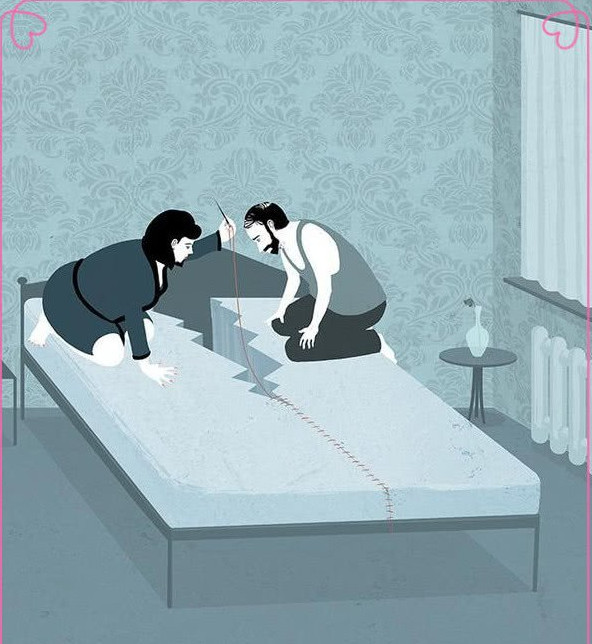 看透人生的人性图:床裂开了还能缝补,但夫妻还能"合"在一起吗