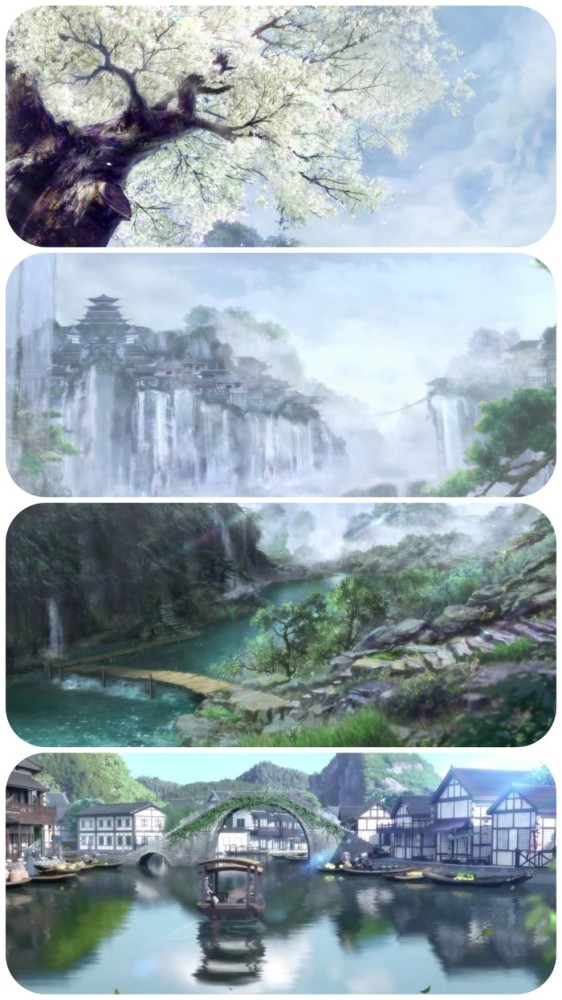 魔道祖师超美风景插图:姑苏,莲花坞,兰陵,不夜城,清河!