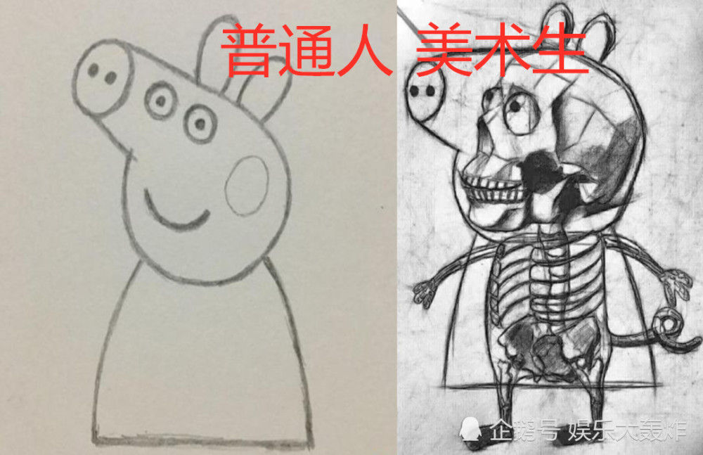 普通人画画vs美术生画画,差距大到想笑,网友:整这么复杂干啥