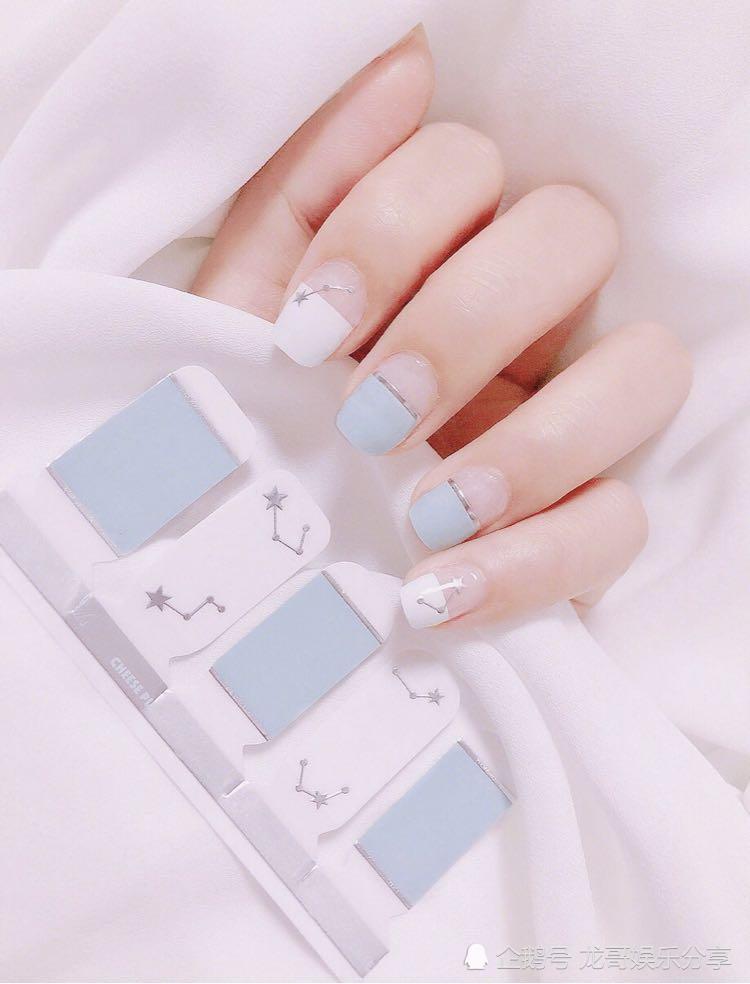 美甲,指甲油,美甲贴,00后,ins日系小清新