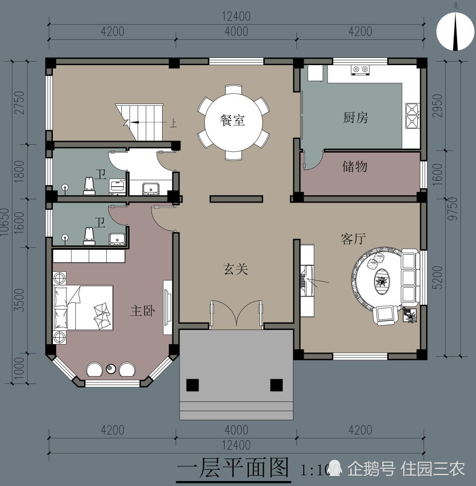 面宽12米多,进深10米,这栋农村三层别墅惊人地美,让人