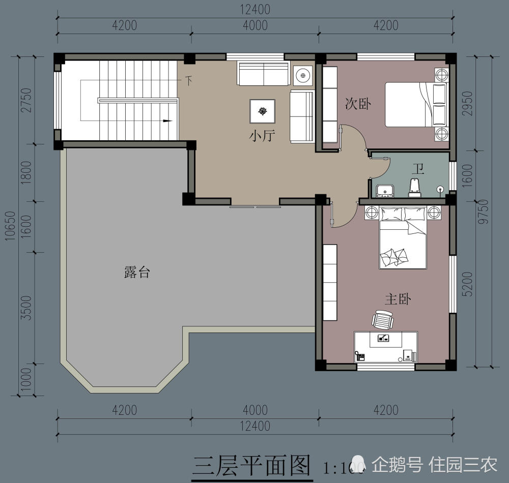 面宽12米多,进深10米,这栋农村三层别墅惊人地美,让人