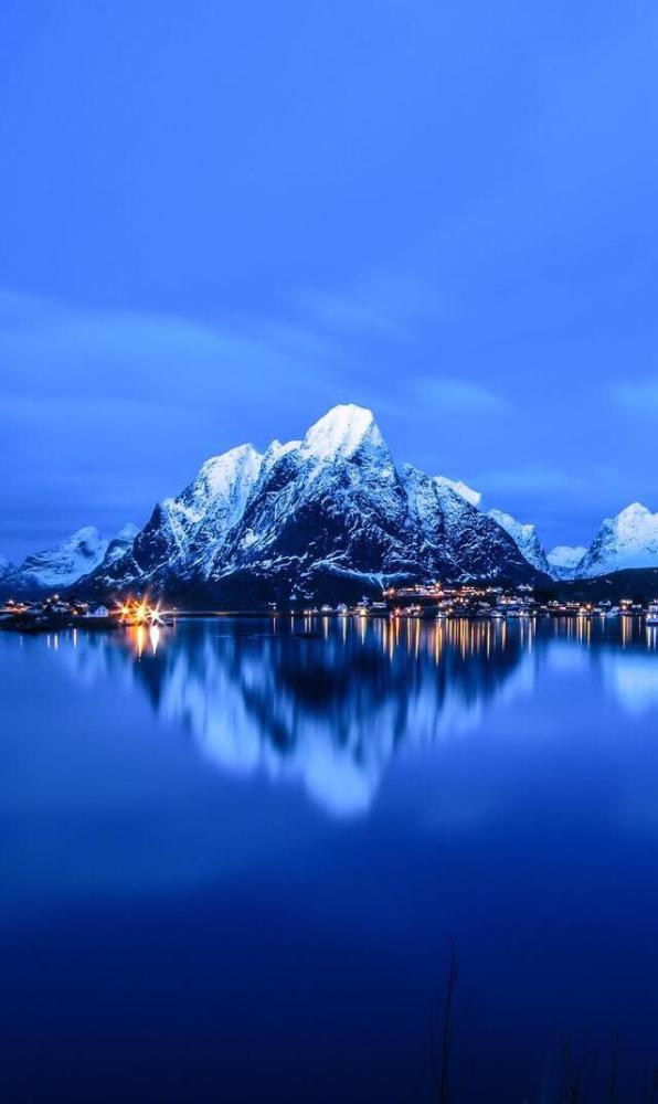 高清手机壁纸,夜幕雪山