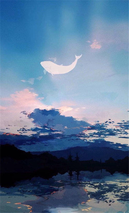 唯美系动漫壁纸:你抬起头看到那流星,就像我遇见你的那时机