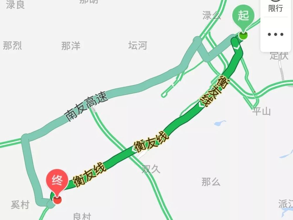 南宁往扶绥方向,若吴圩至扶绥段车流密集,可选择绕行南宁市区经白沙