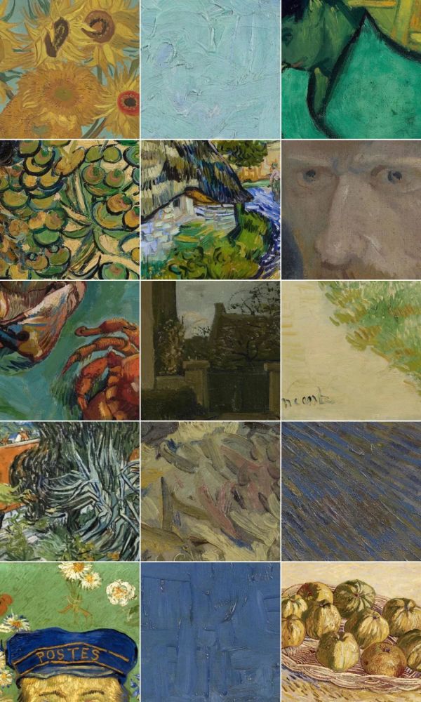 账号名称 vangoghdetails 一看便知,就是呈现梵高画作细节的一个专门