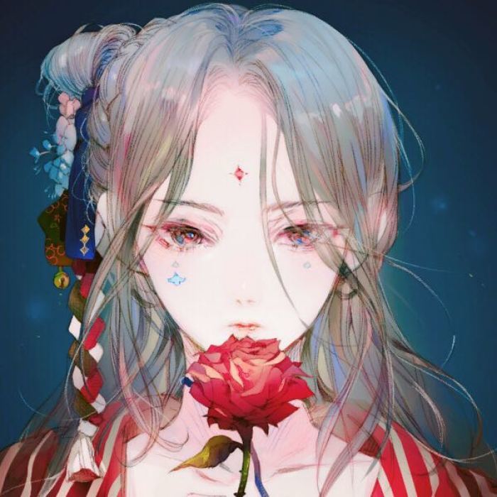 古风·女生头像:行至朝雾里,坠入暮云间,与星辉一同为