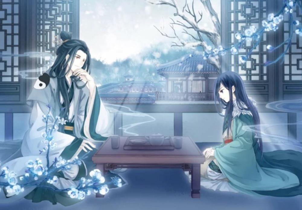 唯美古风高清壁纸:你无星辰昨夜的故事,我有风露中宵的病酒