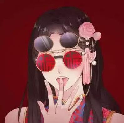 头像,舌头,中国风,夜色,月光