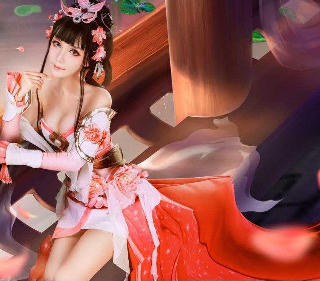 cos王者荣耀甄姬,王者荣耀cos真人 紫霞 甄姬,王者荣耀,cosplay,甄夫人,英雄