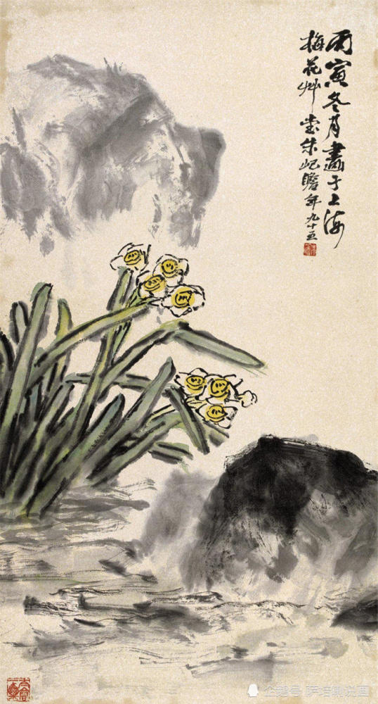 笔墨雄劲,致力创新,近现代画坛名家朱屺瞻写意花卉作品欣赏