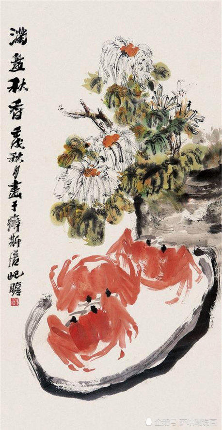 笔墨雄劲,致力创新,近现代画坛名家朱屺瞻写意花卉作品欣赏