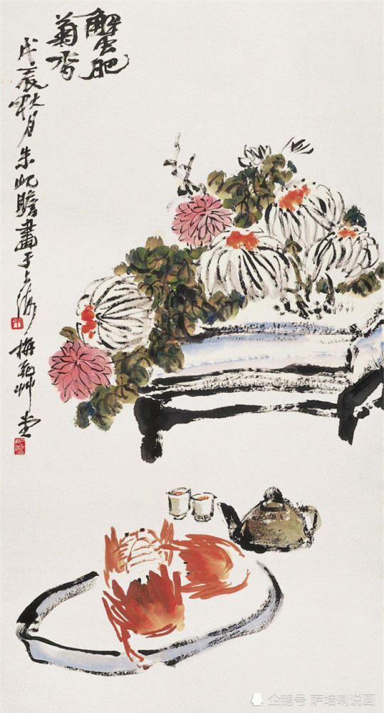 笔墨雄劲,致力创新,近现代画坛名家朱屺瞻写意花卉作品欣赏