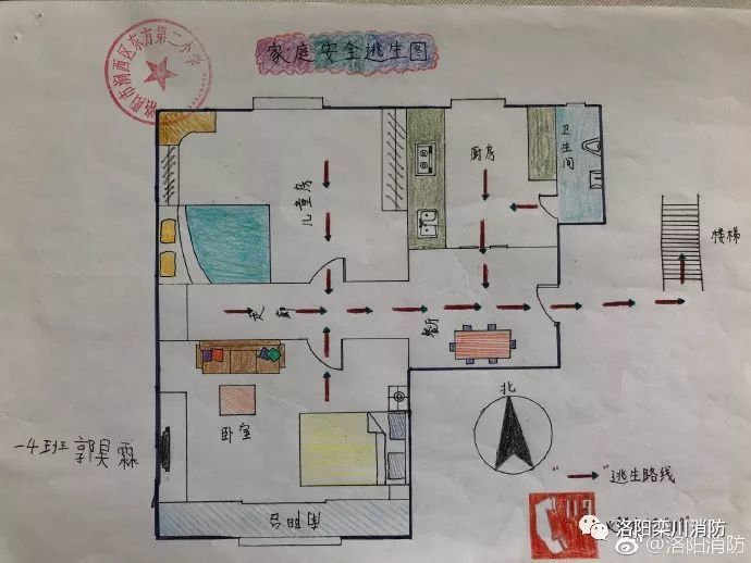 请每个家庭都制作一个家庭火灾逃生计划吧