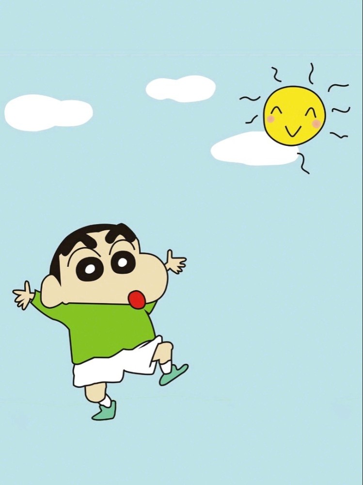 蜡笔小新在晒太阳