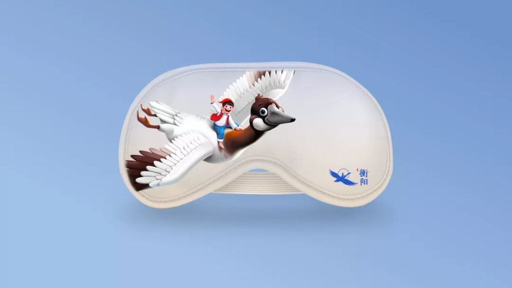 卡通化,生动化,成为一个人见人爱的城市超级角色:小男孩骑在大雁上