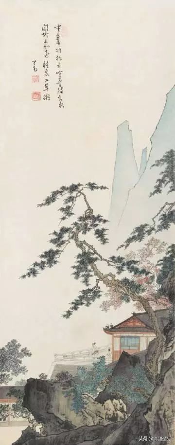 溥心畲可谓绘画之全才,仅山水一项之成就便非同一般,青绿,浅绛,水墨皆
