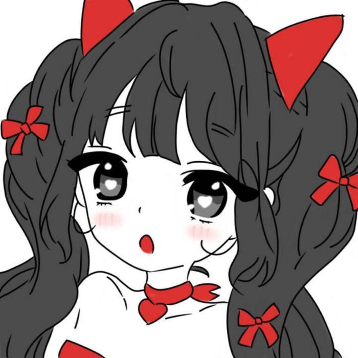 哥特女头·黑红格调·动漫头像:00后都喜欢用的微丧哥特风女头