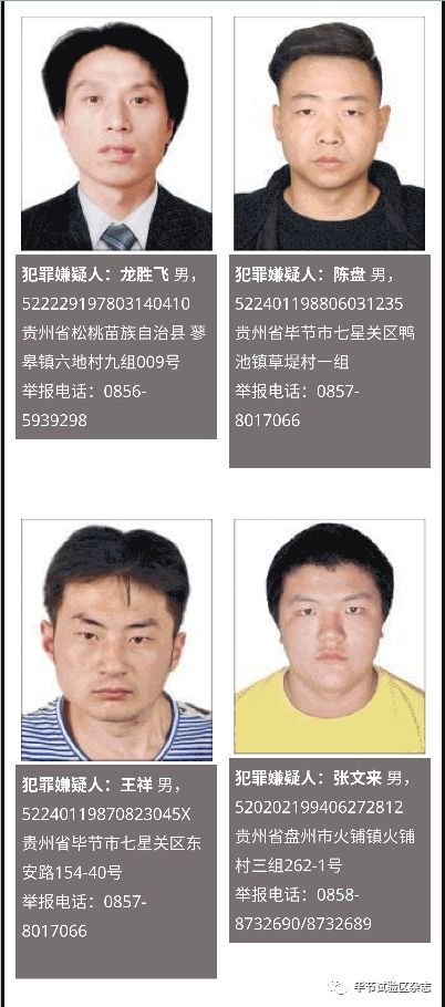 贵州省公安厅关于公开通缉19名在逃涉黑涉恶犯罪嫌疑人的通告