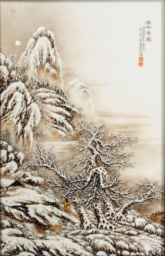 民国"珠山八友"之陶瓷美术大师何许人雪景作品欣赏