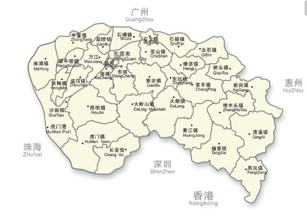 东莞镇区外来人口分布_东莞镇区地图分布
