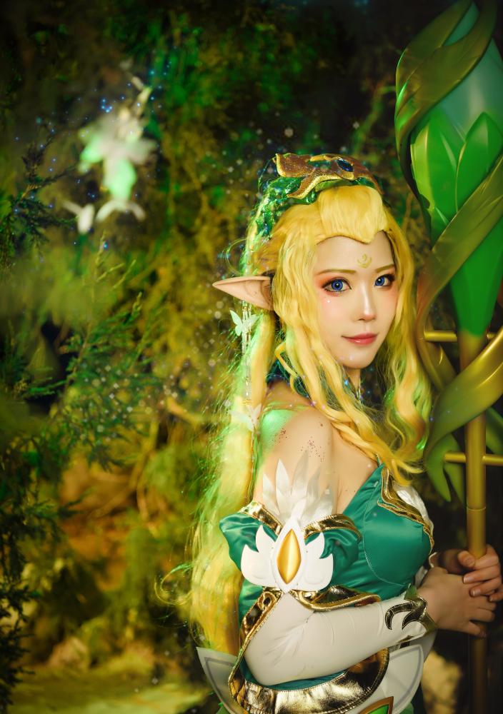 王昭君精灵公主cosplay,小姐姐美丽如画