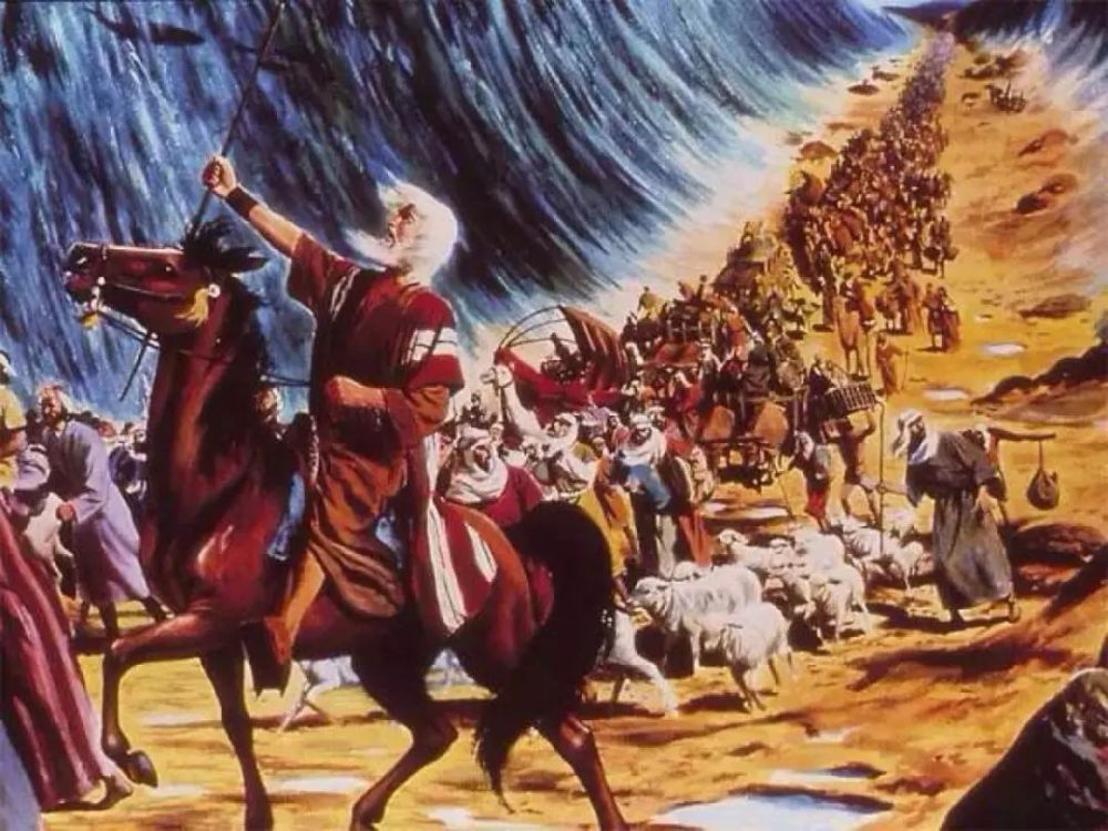 离开吾珥时,带着他的妻子和侄儿罗得一家:摩西领着以色列人出埃及,不