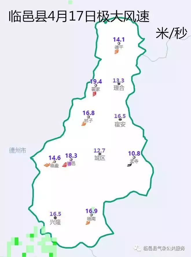 就这么说吧 能把人吹脱发 …… 临邑县气象台4月16日18时 发布大风