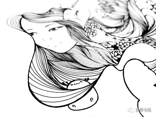 绘画的世界总是神奇的,鸟可以在水里游,鱼可以在天上飞