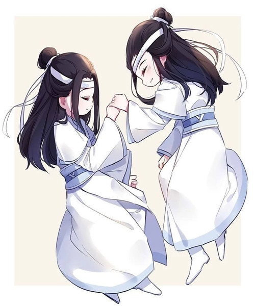 《魔道祖师》古风动漫头像,两个蓝忘机小哥哥,好q
