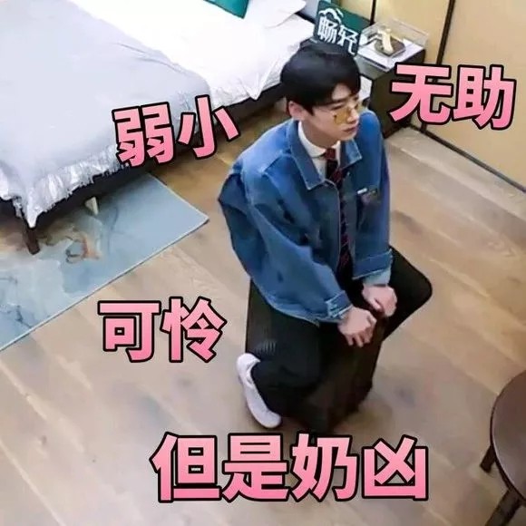 白敬亭搞笑表情包:白白头上有火,暴躁了!
