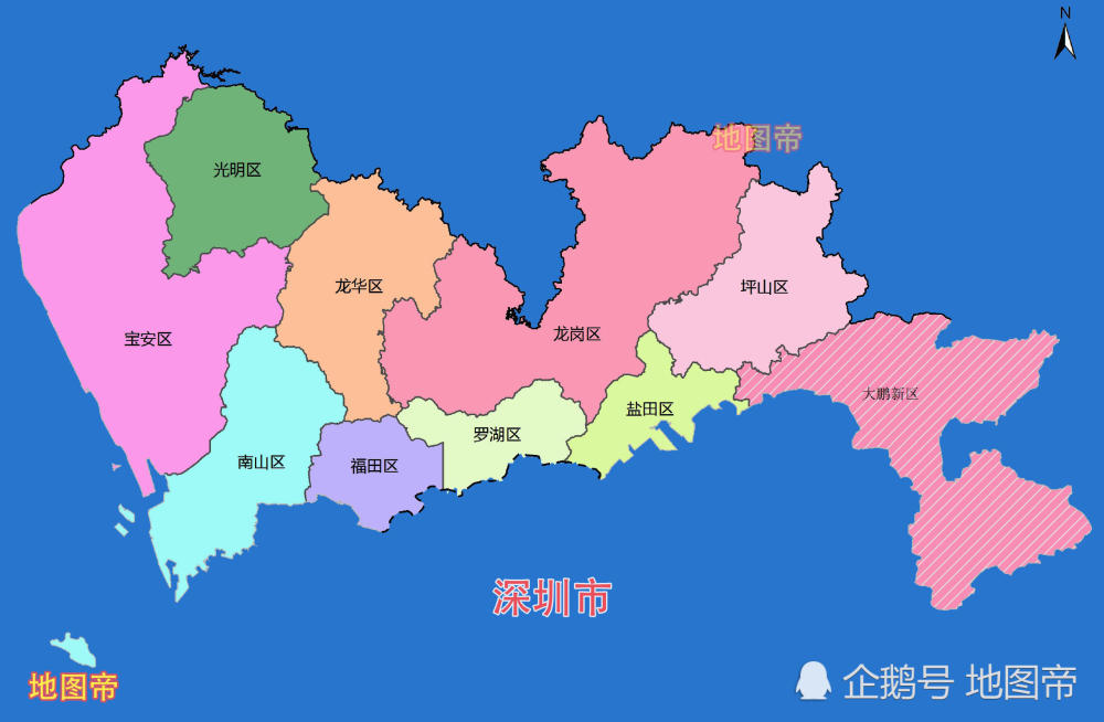 深圳市福田区地图,有660米的深圳第一高楼