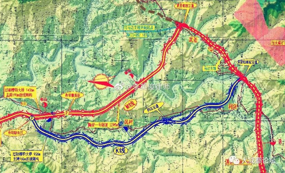 乐山至西昌高速公路乐山至马边段工可详细路线图及互通立交设置情况