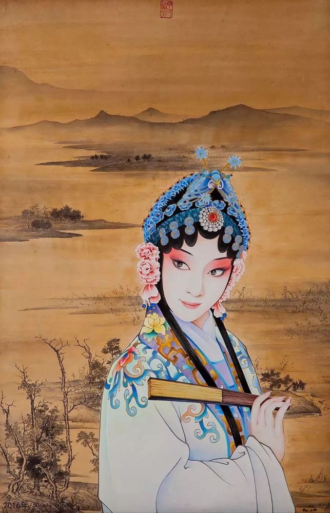 东方之美——丁己 京剧国粹人物及现代美女工笔画高清