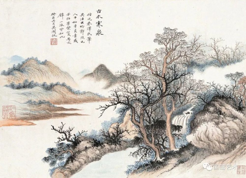 吴湖帆山水画设色风格