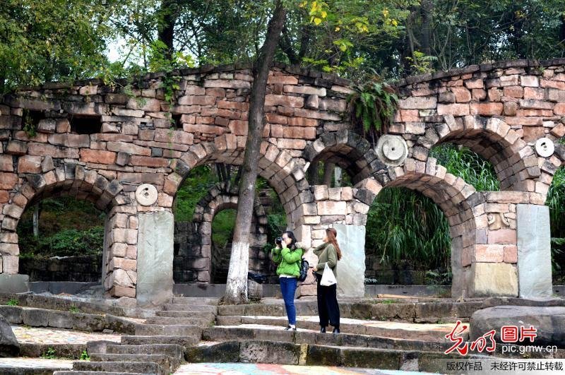 重庆一大学有个“古怪”校门 被戏称为城堡(组图)