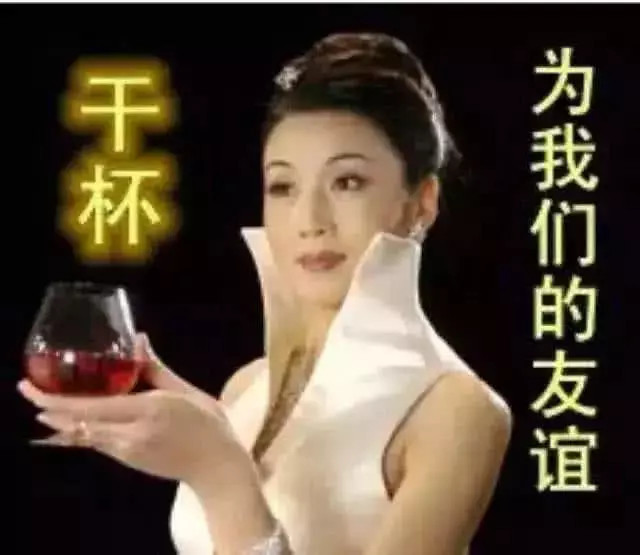 表情包:为我们的友谊,干杯!